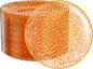 Rubtlamp 100Pcs Thanksgiving Plastic Dinner Plates, 10 Inch Disposable Orange Dinner Plates, Heavy Duty Plates with Gold Rim, Hammered Disposable Plastic Party Plates For Event Party