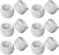 Handmade White Round Mesh Napkin Rings Holder for Dinning Table Parties Everyday, Set of 12