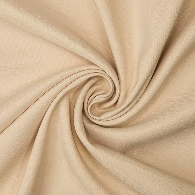 Gee Di Moda Square Tablecloth - 52 x 52 Inch Beige Table Cloth for Small Square or Round Tables - Heavy Duty Washable Fabric - for Buffet Table, Holiday Party, Dinner, Wedding & Baby Shower
