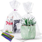 LOKIQNG Cellophane Bags Plastic Gift Bag Clear Cookie Treat Bags with Twist Ties for Party Favor Bag(100PACK, 8x11inch)