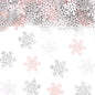 200PC White Pink Silver Snowflake Confetti for Winter Wonderland Decorations Small Snowflakes Table Scatter for Winter Onederland Christmas Birthday Baby Shower Party Table Decor Supplies