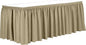 Ultimate Textile Pleat Polyester Fabric Table Skirt - Machine Washable Flame Resistant with Clips for Events, Weddings & Trade Shows, Cut & Sewn in Paterson, NJ - Camel, 7' Shirred Pleat