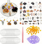 50 Sets Wine Glass Charms, Wine Charms for Stem Glasses, DIY Reusable Drink Markers for Weddings & Bachelorette with Alphabet Beads