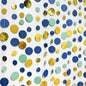 Blue Gold Green Decorations Circle Dots Garland Metallic Gold Navy Blue with Sage Green Hanging Polka Dot Streamer for Birthday Baby Shower Bridal Shower Wedding Bachelorette Engagement Party Supplies