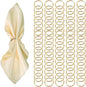 Gold Napkin Rings - 80 Pcs Stainless Steel Napkin Rings,Gold Rotundity Metal Napkin Ring for Table Settings Wedding Christmas Party Dinner Table