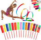 Yilloog Ribbon Dancing Wands Party Favors, 78.7 Inch Gymnastics Ribbon Streamers Rainbow Artistic Ribbon Dancer Twirling Wands, Rainbow Birthday Decorations, Girls Party Games