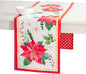 Maison d' Hermine Table Runner 100% Cotton Double Layer Table Runners 72 inches Long for Thanksgiving Christmas Decorations Home Kitchen Dining Party Wedding (Poinsettia Christmas, 14.5" x 72")