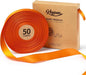 Orange Satin Ribbon 7/8 Inch x 50 Yards Double-Faced for Bows Crafts Gift Wrapping Christmas Flower Bouquet Fall Wedding
