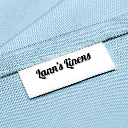 Lann's Linens - 10 Premium 90" x 156" Tablecloths for Wedding/Banquet/Restaurant - Rectangular Polyester Fabric Table Cloths - Baby Blue