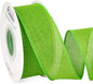 Ribbli Apple Green Burlap Wired Ribbon,1-1/2 Inch x 10 Yard, Wired Edge Ribbon for Big Bow,Wreath,Tree Decoration,Outdoor Decoration