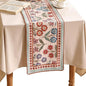 Decorative Linen French Table Runner 71 Inches Long,Green Floral Rustic Runner for Table Decor Tabletop Table Runners for Kitchen,Dining,Tea Party,Home,Christmas,12"*71"
