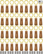 Hortsun 60 Pack Wine Bottle Lights with Cork Fairy Mini String Lights Battery Operated Mini Waterproof 7 ft Silver Wire 20 Led Cork Shape for Christmas, DIY, Party, Decor, Wedding, Bar(Warm White)