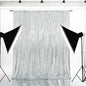 Eternal Beauty Silver Sequin Backdrop, 4x7 Ft Glitter Background Curtains for Shimmer Photography Party Wedding Birthday Back Drop Decor