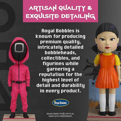 Royal Bobbles Squid Game Young Hee Doll Collectible Bobblehead Statue - 10 Inches Tall - Premium Polyresin Figure