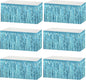 6 Pack 29x108 Inch Metallic Foil Fringe Tinsel Table Skirts Banner for Rectangle Tables Streamer Garland Backdrop for Wedding, Birthday, Parade Floats, Halloween Party Decoration(Light Blue)