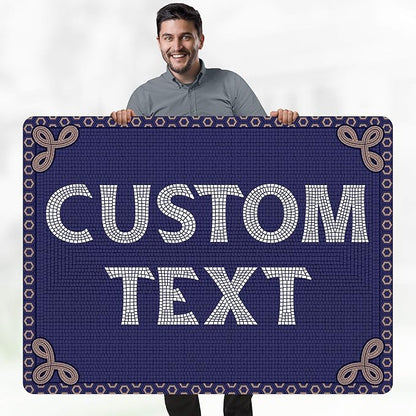 Custom Sign, Custom Street Sign, 11 Font Colors, 13 Font Styles, 4 Hole Options, 22 Sizes, 36x48 Inches, Rust Free DiBound, Fade Resistant, Made in USA by My Sign Center (Fauxsaic 1)