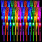 Lewtemi 60 Pack Fiber Optic Wand Glow Wand LED Light Up Wand Bulk with 3 Flashing Models Flashing Sticks with Included Batteries for Birthday Party Favor Wedding Halloween Christmas (Bright Colors)