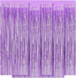 5 Pack Purple Foil Curtain Backdrop 3.2ft x 8.2ft Tinsel Foil Fringe Curtains Macaron Photo Booth Streamer Backdrop for Party Decorations Birthday Baby Shower Bachelorette Holiday (Light Purple)
