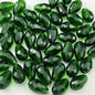 50pcs 10x15mm Teardrop Crystal Glass Beads for Jewelry Making, Faceted Vertical Hole Teardrop Glass Spacer Beads for Wind Chimes Bracelet Earring Necklace DIY Craft(Dark Green)