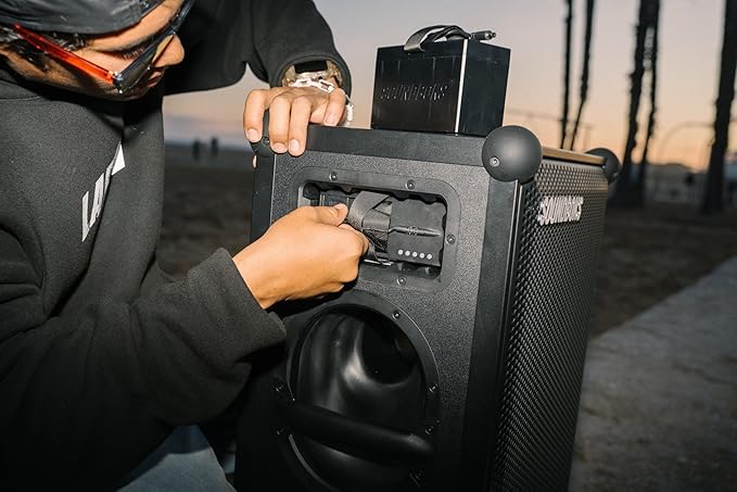 SOUNDBOKS 4 – Bluetooth Performance Speaker – USB-C Charging Battery – Loudest Party Speaker with 40 Hours of Battery – Wireless and Portable Speaker - Designed in Denmark – 126dB (Metallic Gray)
