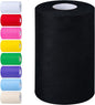 Black Tulle Fabric Rolls 6 Inch by 100 Yards (300 feTulle Roll Spool Fabric for DIY Tutu Skirt Baby Shower Birthday Party Wedding Decorations Christmas Craft Supplies (Black)