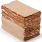 Wanderings Vintage Handmade Deckle Edge Folded Paper – Folded to 3.5"x2" – 150 GSM - 50-Pack – Textured Cotton Paper – Ideal for Place Cards, Blank Name Cards, Table Settings, Gift Tags, Love Notes