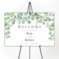 Generic Eucalyptus Wedding Welcome Sign, Minimalist, Greenery, Foliage, 12x18, 18x27, 24x36 Inch, Plastic, 4mm, Tabletop Mount