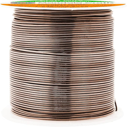Mandala Crafts 22 Gauge Anodized Aluminum Craft Wire for Jewelry Making - 100 FT Colored Flexible Light Brown Wire - Bendable for Bonsai Armature Crafting Sculpting