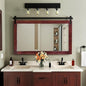COGOOD Farmhouse Bathroom Mirror - 49 x 30 Large Rectangle Barn Door Mirror for Vanity, Bedroom, Living Room Wall Decor (Espresso)
