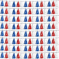 8P Red Blue White Foil Fringe Metallic Tassel Streamers Banner Tassel Garland for Parade Floats, Bachelorette, Wedding, Birthday, Halloween, Christmas, Bridal/Baby Shower Party Decorations