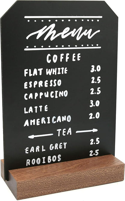 UNIQOOO 6 Pack 5.5” Wood Stands for Wedding Acrylic Sign, Extra Large Wooden Sign Holder for 1/8 Thick Plexiglass Sheets Up to 16”| Perfect for Table Numbers, Menu Display, Retail Sign, Restaurant