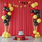 10ftx12ft Wrinkle Free Red Backdrop Curtain, 2 Panels 12FT Height Red Wedding Backdrop Drapes, Silky Polyester Back Drop Cloth for Birthday Photography Background Party Backdrop Draping