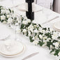 5 Pcs 41FT Flower Garland, Artificial Rose Garland Flowers Plants Fake Flower Hanging Rose Ivy, Birthday Party Valentine's Day Wedding Wall Arch Decor（White）