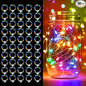 pozzolanas 50 Pack Multicolor Battery Operated String Lights - 7ft Waterproof Fairy Lights with 20 LEDs for Home, Mason Jar, Party, Wedding, Halloween, Christmas Decorations