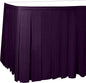 Ultimate Textile Pleat Polyester Fabric Table Skirt - Machine Washable Flame Resistant with Clips for Events, Weddings & Trade Shows, Cut & Sewn in Paterson, NJ - Aubergine, 17' Box Pleat