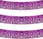 Thick 10 Feet by 15 Inch Purple Foil Fringe Garland - Pack of 3 | Shiny Metallic Tinsel Banner for Parade Floats, Bridal Shower, Wedding, Birthday, Christmas | Wall Hanging Drapes (3)