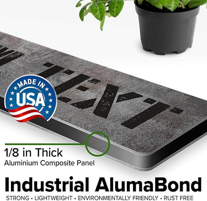 Custom Sign, Custom Street Sign, 11 Font Colors, 13 Font Styles, 4 Hole Options, 22 Sizes, 3x12 Inches, Ideal Christmas Gift, Rust Free DiBound, Fade Resistant, Made in USA by My Sign Center (Grunge