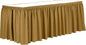 Ultimate Textile Pleat Polyester Fabric Table Skirt - Machine Washable Flame Resistant with Clips for Events, Weddings & Trade Shows, Cut & Sewn in Paterson, NJ - Gold, 17' Shirred Pleat