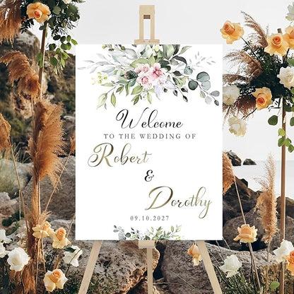 Welcome To Our Wedding Sign, Custom Wedding Welcome Sign, Engagement Party Welcome Sign, Favors Sign For Wedding, Rehearsal Dinner Sign, Wedding Yard Sign Decoration