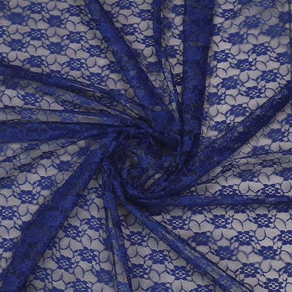 MDS Pack of 25 Wedding 12 x 108 inches Lace Table Runner for Wedding, Decorations for Birthday Parties, Banquets, Graduations, Engagements, and Runners fit Rectangle, Round Table- Navy Blue