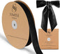 Black Velvet Ribbon 1'' 25 Yards for Christmas Tree, Gift Wrapping, Flower Bouquet, Wreath Decorations, Bow Making