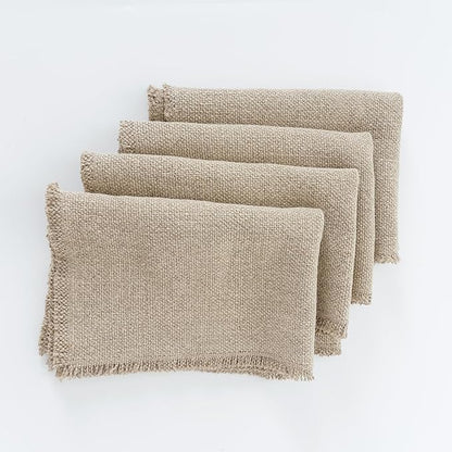 100% Pure Linen Table Runner 106 Inches Long-Super Thick Noble 14 x 106 Inch Cloth Dining Table Runner for Wedding, Parties, Everyday, Holidays (18 x 18 Inch Linen Napkins Set of 4)