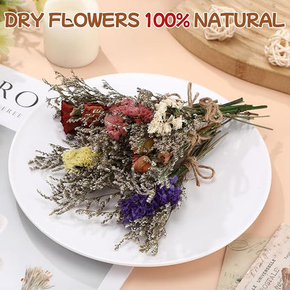 10/12/24/36 Pack Mini Dried Flowers for Vase Wedding Various Mini Bouquet Dried Small Wildflowers Natural Flowers Bulk for Crafts DIY Decor (12, Multicolor)