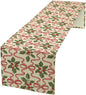 Christmas Table Runner,Xmas Holiday Bowknot Decor Table Cloth Kitchen Dining Table Decoration for Home Party Decor 13x60 Inch