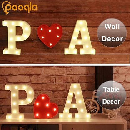 Pooqla LED Marquee Letter Lights Sign, Light Up Alphabet Letter for Home Party Wedding Decoration Z