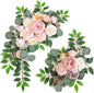 Faux Flower Swag Set of 2 for Wedding Welcome Signs Floral Swag Wedding Reception Ceremony Signs Decor (Pink)