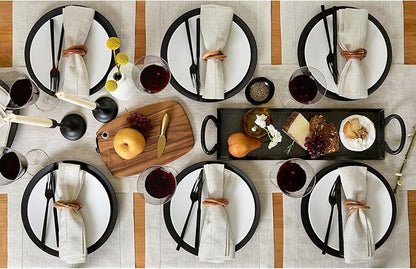 Solino Home Linen Light Natural Table Runner 132 Inches Long - 100% Pure Linen Extra Long Table Runner 14 x 132 Inch for Fall, Autumn, Thanksgiving - Classic Hemstitch