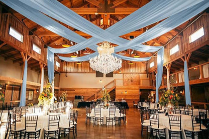 6 Panels Dusty Blue Ceiling Drapes for Wedding 5ftx15ft Ceiling Drapes Wedding Arch Draping Fabric Cheesecloth Sheer Curtain Romantic Ceiling Decorations for Weddings Party Banquet Ceremony Stage
