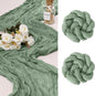 2 Pack Cheesecloth Table Runner 10Ft Gauze Boho Table Runners for Wedding Decor Bridal Shower Decorations Baby Shower Party(35" x 120")