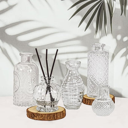 40Pcs Glass Bud Vase Set,Small Flower Vase for Tables Centerpieces Decor, Mini Vintage Clear Vase for Home,Wedding,Party Decorations（40 Pcs，Clear）